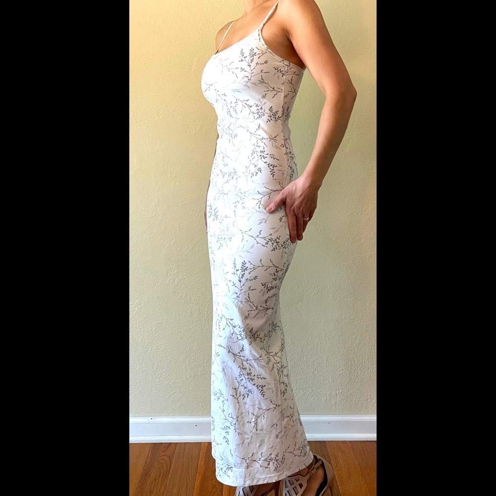 Long White Floral Dress
